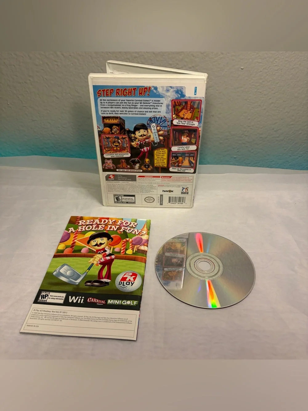 Carnival Games (Nintendo Wii, 2007) - CIB Complete In Box Tested & Works Game